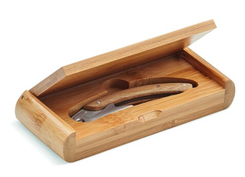 Kellnermesser Bambus - Holz bedrucken, Art.-Nr. MO6974-40 Kellnermesser Bambus - Holz bedrucken, Art.-Nr. MO6974-40