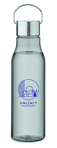 Trinkflasche RPET 600 ml - Transparent Grau bedrucken, Art.-Nr. MO6976-27