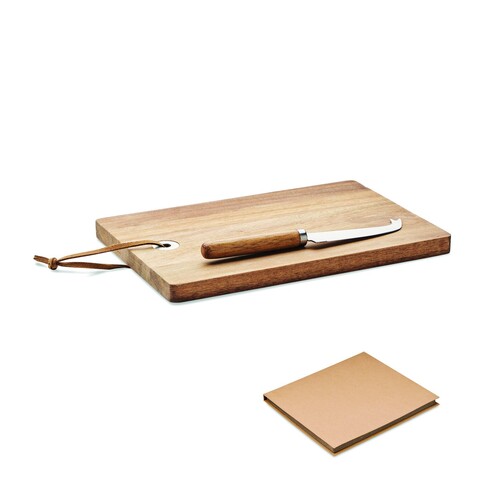 Käsebrett-Set Akazie - Holz bedrucken, Art.-Nr. MO6984-40