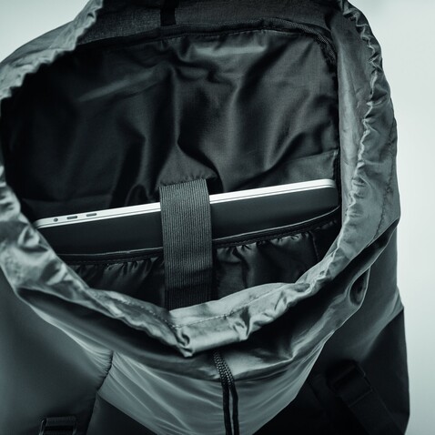 Rucksack 190T Polyester - Schwarz bedrucken, Art.-Nr. MO6995-03