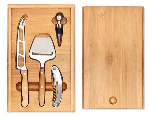 Wein und Käse Set - Holz bedrucken, Art.-Nr. MO8416-40 Wein und Käse Set - Holz bedrucken, Art.-Nr. MO8416-40
