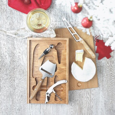 Wein und Käse Set - Holz bedrucken, Art.-Nr. MO8416-40 Wein und Käse Set - Holz bedrucken, Art.-Nr. MO8416-40