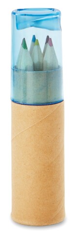 Buntstifte-Set - Transparent Blau bedrucken, Art.-Nr. MO8580-23 Buntstifte-Set - Transparent Blau bedrucken, Art.-Nr. MO8580-23