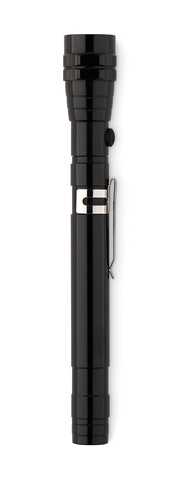 Teleskop Taschenlampe - Schwarz bedrucken, Art.-Nr. MO8621-03
