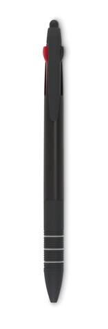 3-Farb-Kugelschreiber/Stylus - Schwarz bedrucken, Art.-Nr. MO8812-03 3-Farb-Kugelschreiber/Stylus - Schwarz bedrucken, Art.-Nr. MO8812-03