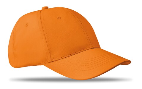 Baseball cap 6 panels 160g/m² - Orange bedrucken, Art.-Nr. MO8834-10