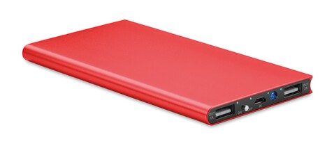 Powerbank 8000 mAh - Rot bedrucken, Art.-Nr. MO8839-05