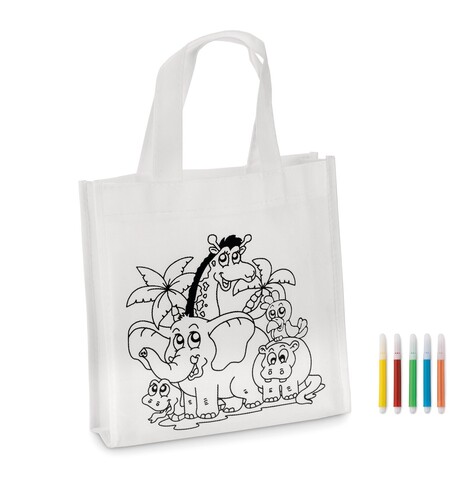 Kinder Shopping Tasche - Weiß bedrucken, Art.-Nr. MO8922-06