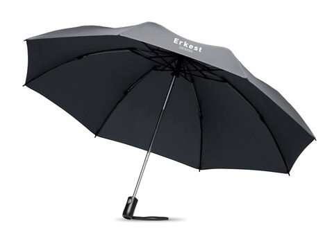 Reversibler Regenschirm - Grau bedrucken, Art.-Nr. MO9092-07