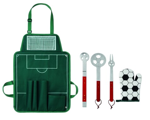 Fußball BBQ Set - Grün bedrucken, Art.-Nr. MO9223-09