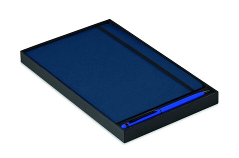 Notizbuch Set - Blau bedrucken, Art.-Nr. MO9348-04 Notizbuch Set - Blau bedrucken, Art.-Nr. MO9348-04