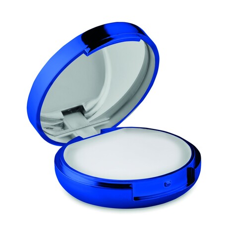 Lippenbalsam mit Spiegel - Blau bedrucken, Art.-Nr. MO9374-04