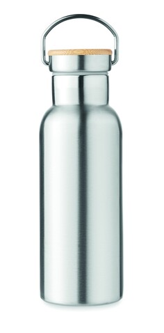 Isolierflasche 500ml - Mattsilber bedrucken, Art.-Nr. MO9431-16