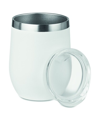 Doppelwandiger Trinkbecher - Weiß bedrucken, Art.-Nr. MO9597-06