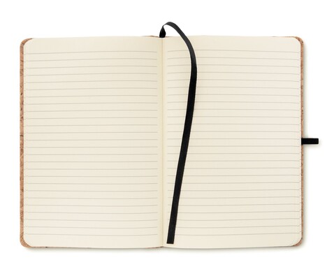 DIN A5 Notizbuch mit Kork - Schwarz bedrucken, Art.-Nr. MO9623-03