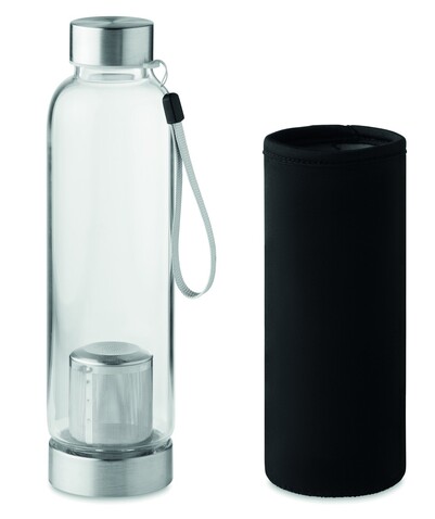 Einwandige Trinkflasche - Schwarz bedrucken, Art.-Nr. MO9636-03