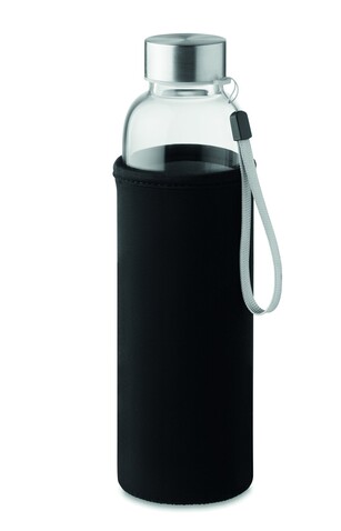 Einwandige Trinkflasche - Schwarz bedrucken, Art.-Nr. MO9636-03
