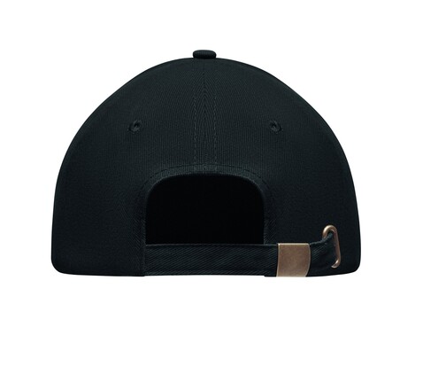 Baseball cap 6 panels 270g/m² - Weiß/schwarz bedrucken, Art.-Nr. MO9643-33