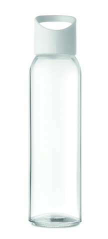 Trinkflasche Glas 470 ml - Weiß bedrucken, Art.-Nr. MO9746-06