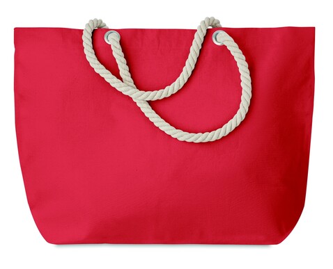 Strandtasche mit Kordelgriff - Rot bedrucken, Art.-Nr. MO9813-05 Strandtasche mit Kordelgriff - Rot bedrucken, Art.-Nr. MO9813-05
