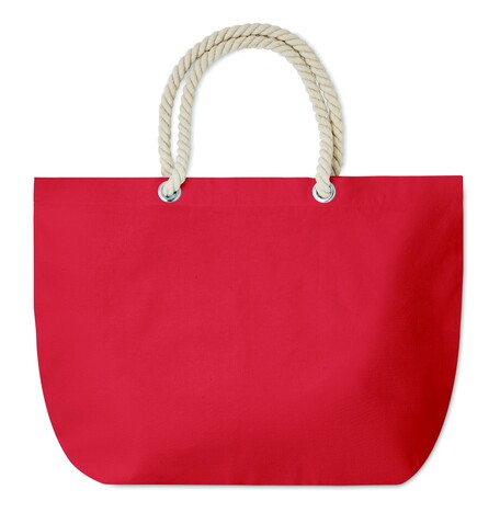 Strandtasche mit Kordelgriff - Rot bedrucken, Art.-Nr. MO9813-05 Strandtasche mit Kordelgriff - Rot bedrucken, Art.-Nr. MO9813-05
