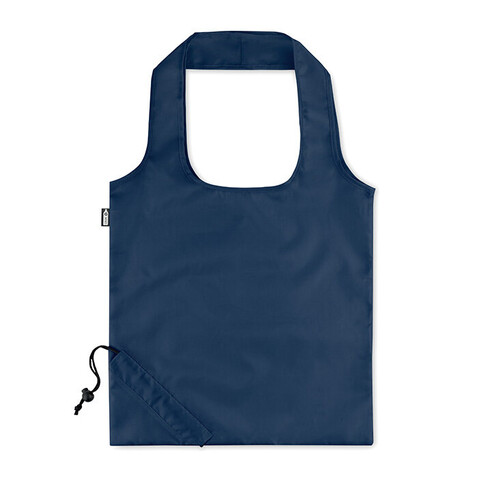 Faltbare Einkaufstasche RPET - Marineblau bedrucken, Art.-Nr. MO9861-85 Faltbare Einkaufstasche RPET - Marineblau bedrucken, Art.-Nr. MO9861-85