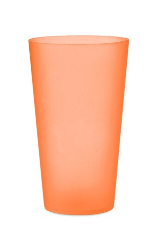 Wiederverwendbarer Becher - Transparent Orange bedrucken, Art.-Nr. MO9907-29 Wiederverwendbarer Becher - Transparent Orange bedrucken, Art.-Nr. MO9907-29