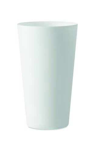 Wiederverwendbarer Becher - Weiß bedrucken, Art.-Nr. MO9907-06
