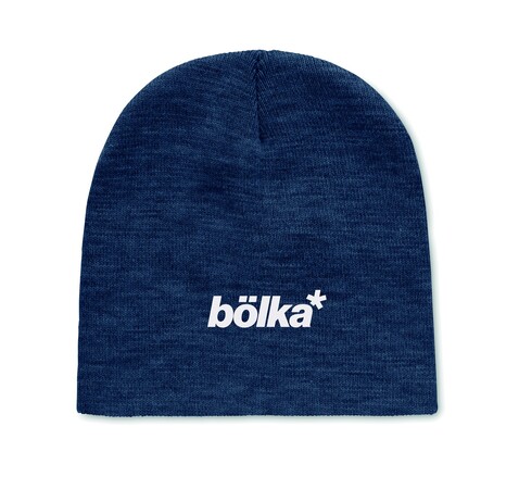 Beanie RPET Polyester - Blau bedrucken, Art.-Nr. MO9964-04