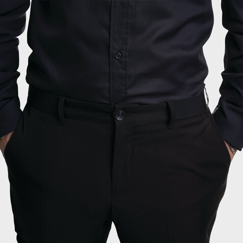 GABIN MEN SUIT TROUSER - Deep Black bedrucken, Art.-Nr. N03162-DB-S