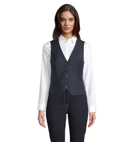 MAX WOMEN WAISTCOAT - Night bedrucken, Art.-Nr. N03167-NH-L