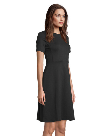CAMILLE DRESS - Deep Black bedrucken, Art.-Nr. N03171-DB-XS
