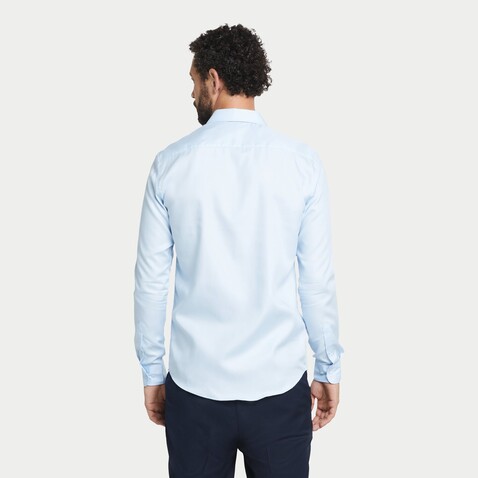 BLAISE MEN SHIRT - Soft Blue bedrucken, Art.-Nr. N03182-EU-XL