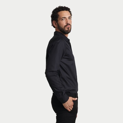 BLAISE MEN SHIRT - Deep Black bedrucken, Art.-Nr. N03182-DB-XXL