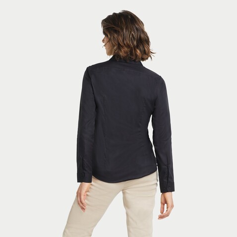 BLAISE WOMEN SHIRT - Deep Black bedrucken, Art.-Nr. N03183-DB-M BLAISE WOMEN SHIRT - Deep Black bedrucken, Art.-Nr. N03183-DB-M