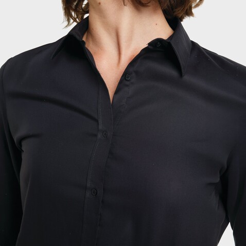 BLAISE WOMEN SHIRT - Deep Black bedrucken, Art.-Nr. N03183-DB-M BLAISE WOMEN SHIRT - Deep Black bedrucken, Art.-Nr. N03183-DB-M