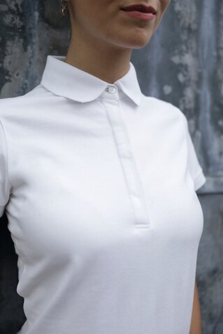 OWEN WOMEN POLO 215 - Optic White bedrucken, Art.-Nr. N03189-OQ-3XL