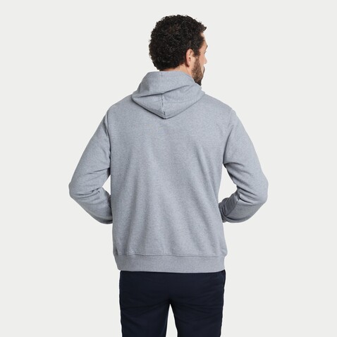 NICHOLAS MEN HOODED SWEAT - Gray Melanged bedrucken, Art.-Nr. N03196-MM-XXL