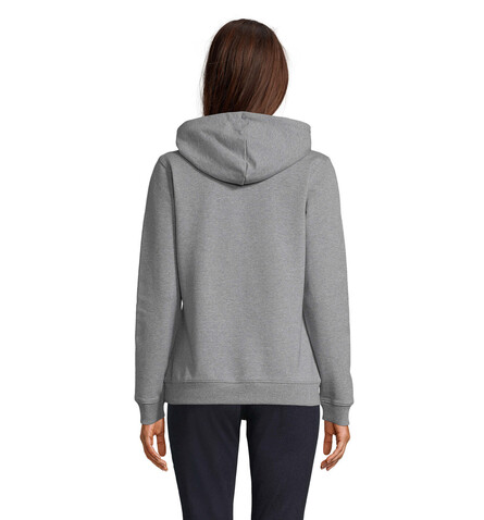 NICHOLAS WOMEN HOODED SWEAT - Gray Melanged bedrucken, Art.-Nr. N03197-MM-XXL NICHOLAS WOMEN HOODED SWEAT - Gray Melanged bedrucken, Art.-Nr. N03197-MM-XXL