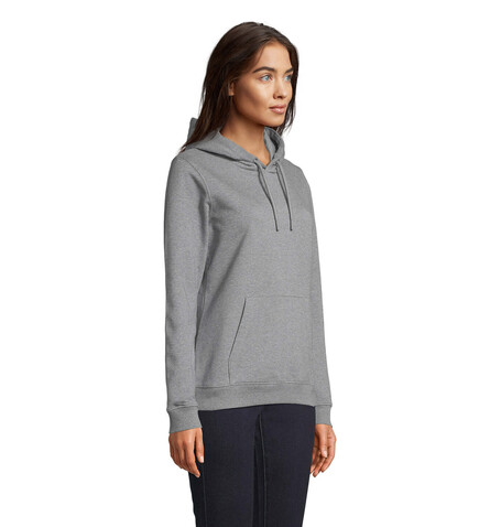 NICHOLAS WOMEN HOODED SWEAT - Gray Melanged bedrucken, Art.-Nr. N03197-MM-XXL NICHOLAS WOMEN HOODED SWEAT - Gray Melanged bedrucken, Art.-Nr. N03197-MM-XXL