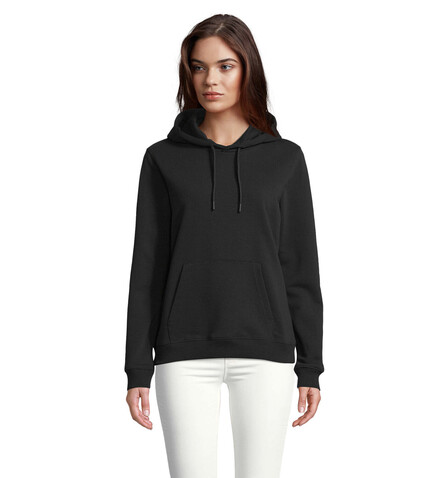 NICHOLAS WOMEN HOODED SWEAT - Deep Black bedrucken, Art.-Nr. N03197-DB-3XL NICHOLAS WOMEN HOODED SWEAT - Deep Black bedrucken, Art.-Nr. N03197-DB-3XL