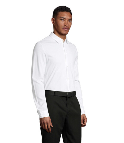 BALTHAZAR MEN SHIRT - Optic White bedrucken, Art.-Nr. N03198-OQ-3XL BALTHAZAR MEN SHIRT - Optic White bedrucken, Art.-Nr. N03198-OQ-3XL
