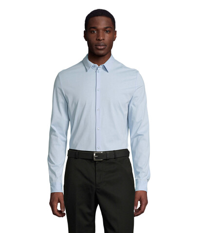 BALTHAZAR MEN SHIRT - Soft Blue bedrucken, Art.-Nr. N03198-EU-4XL BALTHAZAR MEN SHIRT - Soft Blue bedrucken, Art.-Nr. N03198-EU-4XL