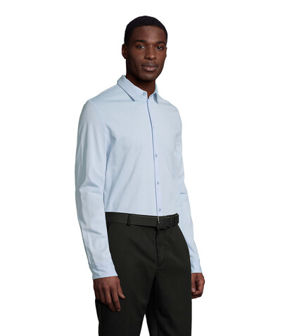 BALTHAZAR MEN SHIRT - Soft Blue bedrucken, Art.-Nr. N03198-EU-4XL BALTHAZAR MEN SHIRT - Soft Blue bedrucken, Art.-Nr. N03198-EU-4XL