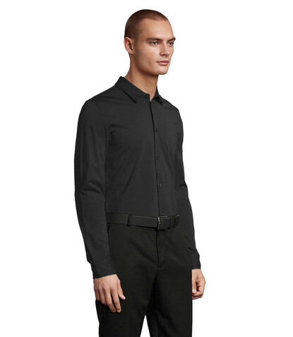 BALTHAZAR MEN SHIRT - Deep Black bedrucken, Art.-Nr. N03198-DB-3XL