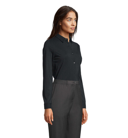 BALTHAZAR WOMEN SHIRT - Deep Black bedrucken, Art.-Nr. N03199-DB-M BALTHAZAR WOMEN SHIRT - Deep Black bedrucken, Art.-Nr. N03199-DB-M