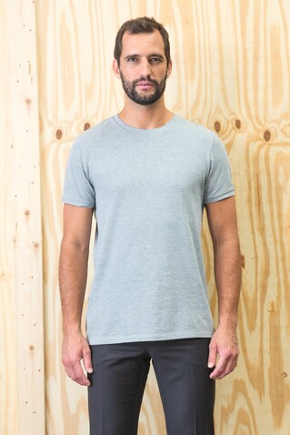 LORIS UNISEX T-SHIRT 180 - Gray Melanged bedrucken, Art.-Nr. N03775-MM-XS