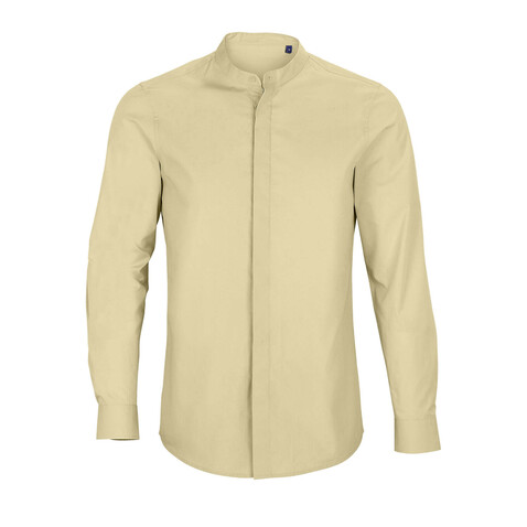 BART MEN MAO COLLAR SHIRT - Beige bedrucken, Art.-Nr. N03792-BE-3XL BART MEN MAO COLLAR SHIRT - Beige bedrucken, Art.-Nr. N03792-BE-3XL