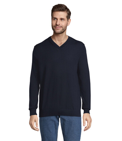 SULLIVAN MEN V-NECK SWEATER - Night bedrucken, Art.-Nr. N03987-NH-XL