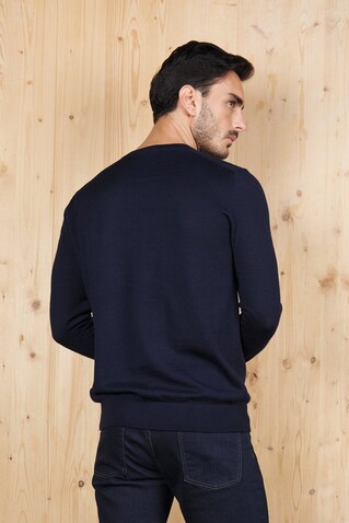 SULLIVAN MEN V-NECK SWEATER - Night bedrucken, Art.-Nr. N03987-NH-XL